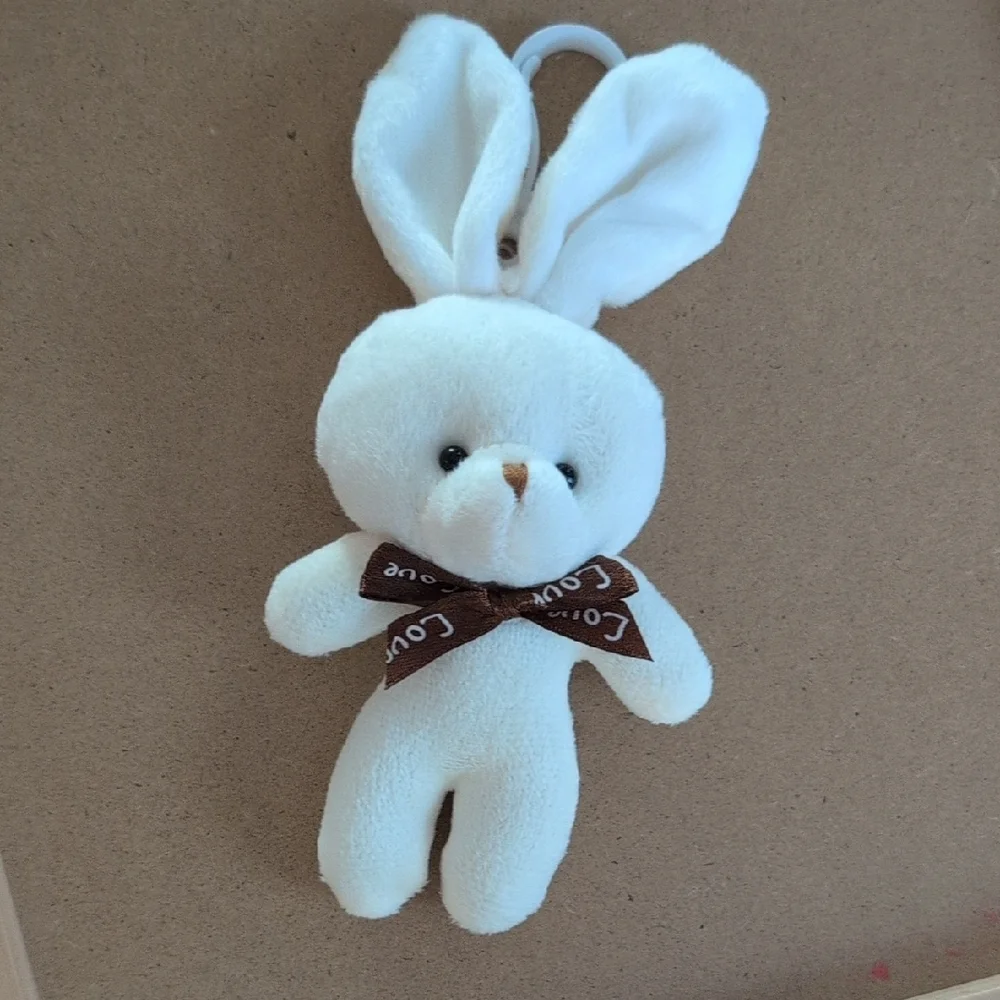 Charming White Bunny Keychain / Bag Charm